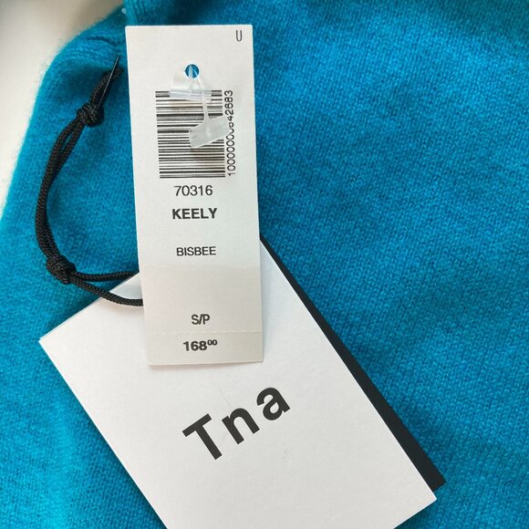 NWT ★: ARITZIA/TNA "Keely" Cashmere Sweater, Blue, S - Picture 12 of 13